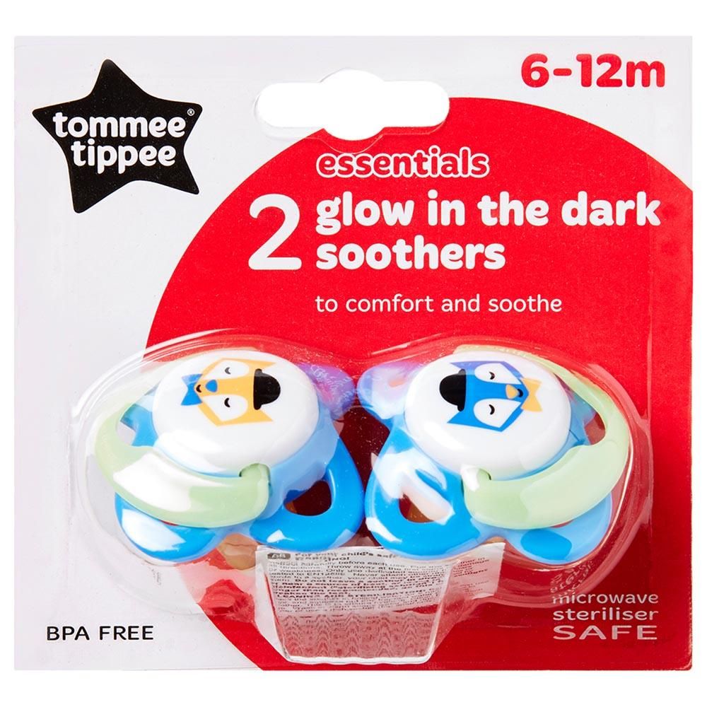 Tommee Tippee 2pcs Glow in the Dark soother 6-12m
