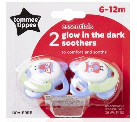 Tommee Tippee Purple Soother Silicon Orthodontic 6-12m , 2pcs