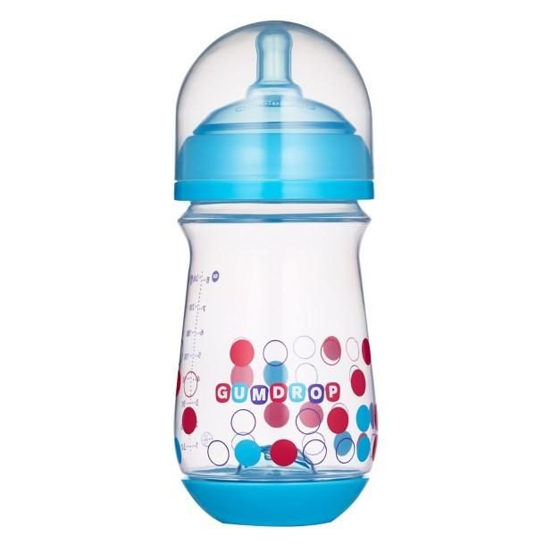 The First Years Blue Gum-Drop 8oz Wide Neck Bottle 