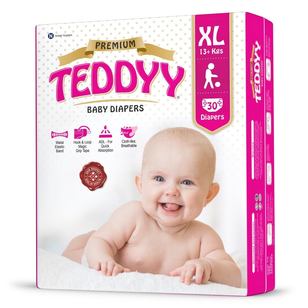 Teddyy Baby Diapers Premium Size Extra Large 13 kg Above