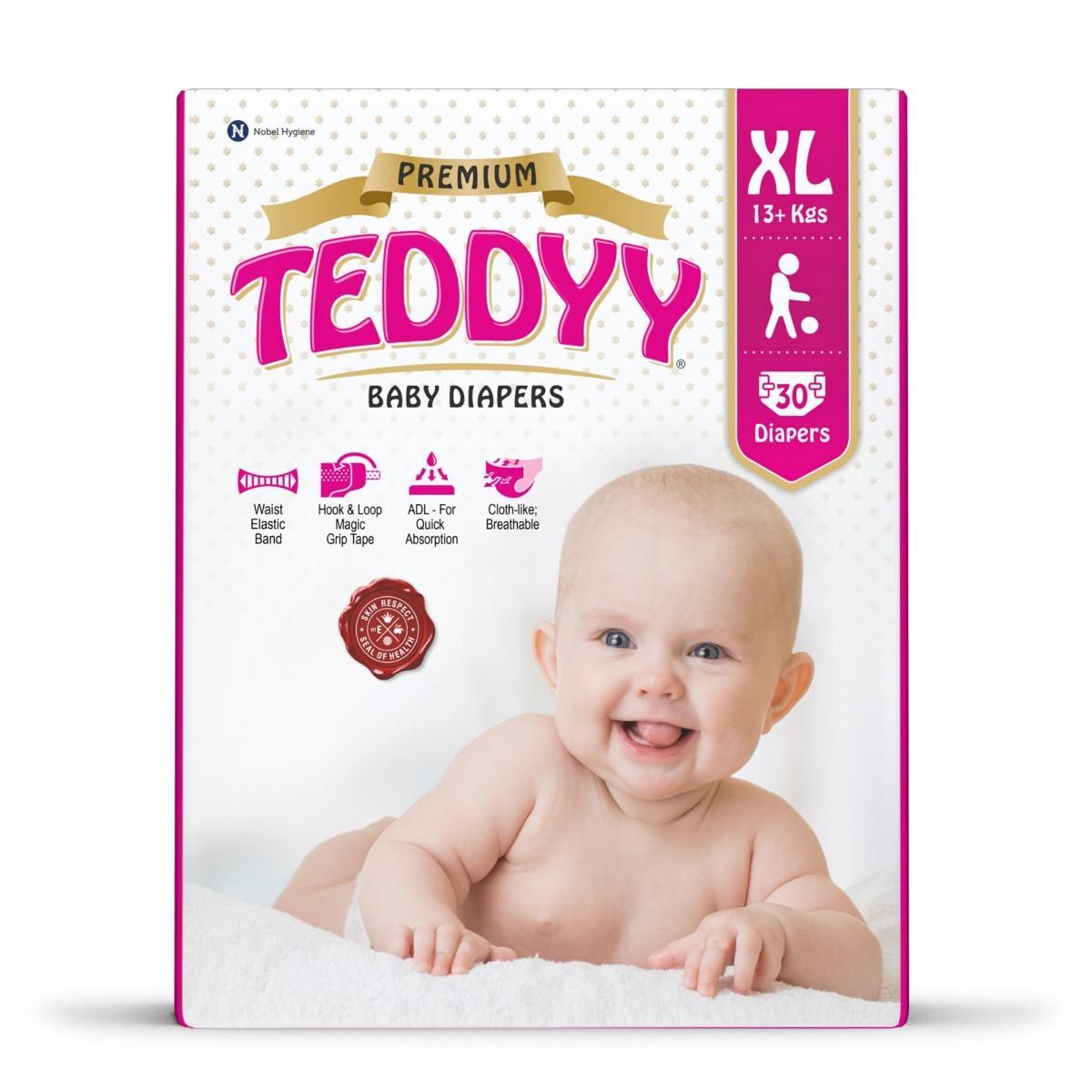 Teddyy Baby Diapers Premium Size Extra Large 13 kg Above