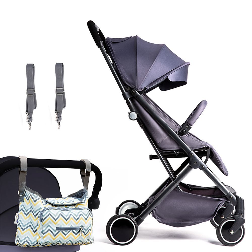 Teknum Travel Lite Stroller Sld Dark Grey with Sunveno Diaper Bag