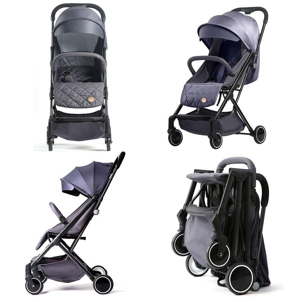 Teknum Travel Lite Stroller Sld Dark Grey with Sunveno Diaper Bag
