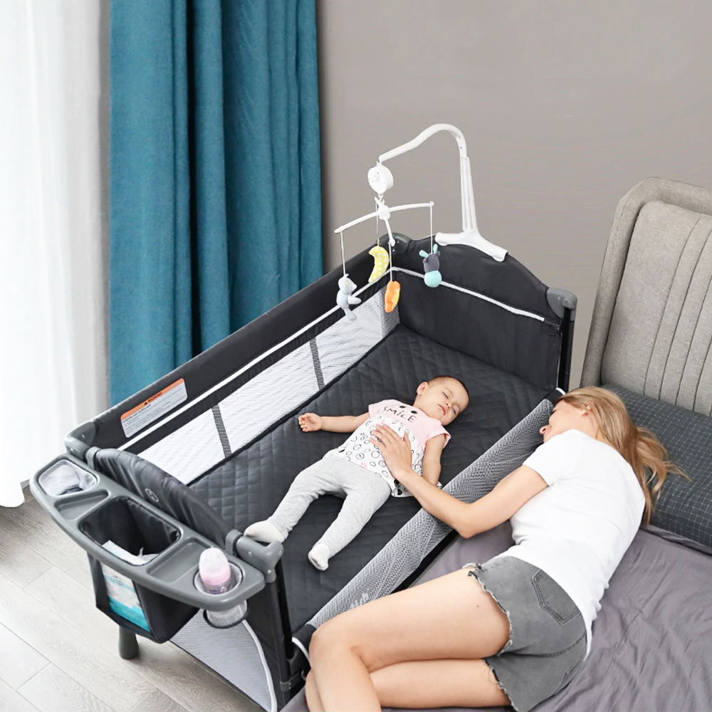 Teknum 4 in 1 Baby Bedside Co Sleeper Bassinet and Playpen w