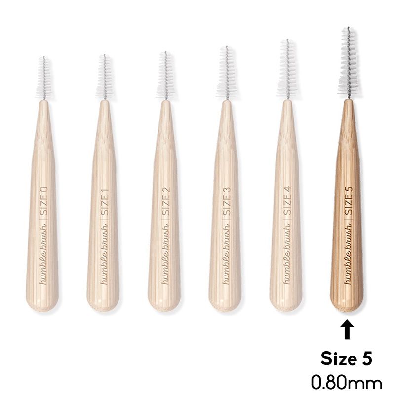 The Humble - Co Interdental Brush Bamboo - Green 6-P (Size 5 - 0,8 Mm)