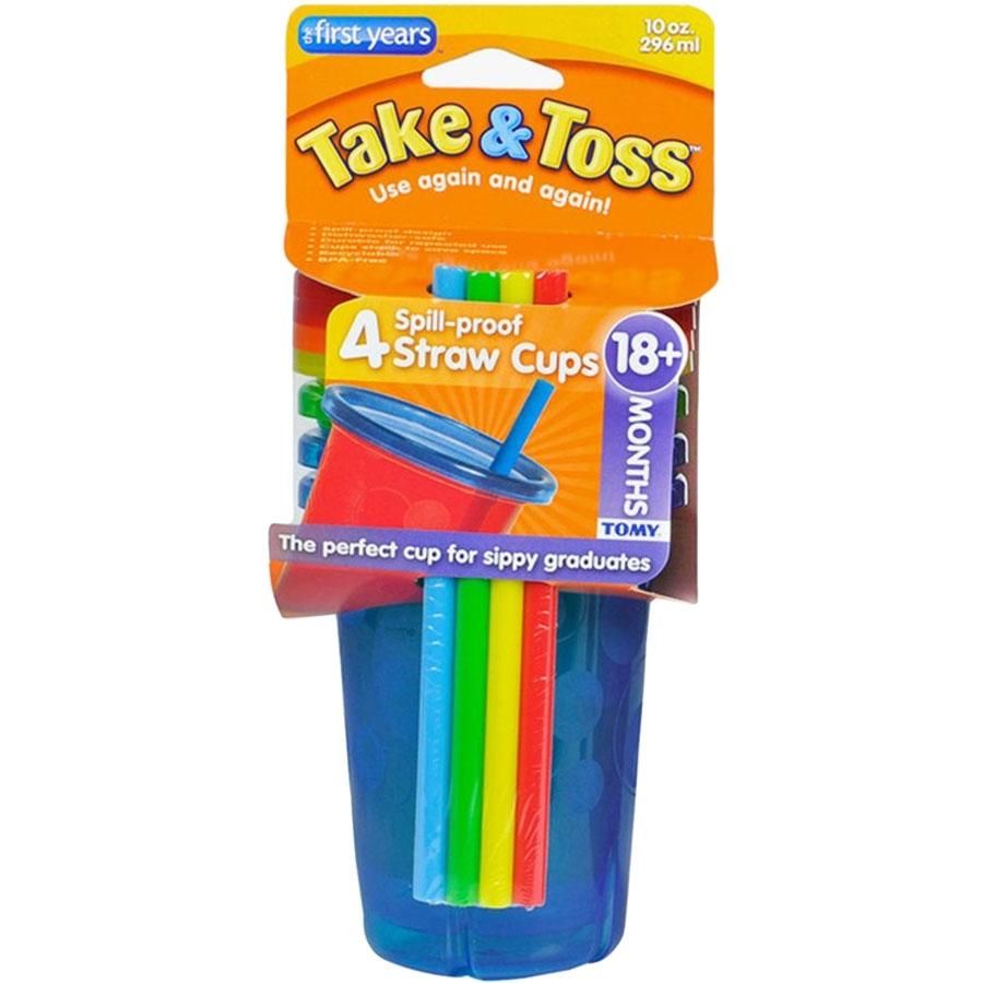 The First Years - Take & Toss - Straw Sippers 4 Value Pack
