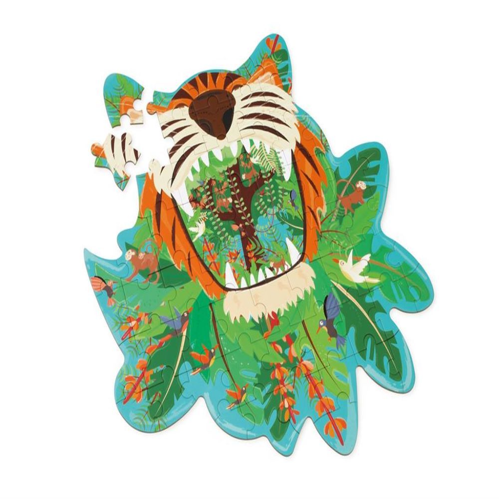 Scratch Europe - Tiger Contour Puzzle - 58Pcs