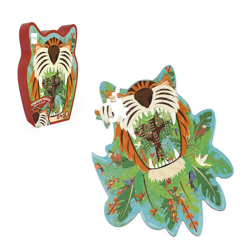Scratch Europe - Tiger Contour Puzzle - 58Pcs