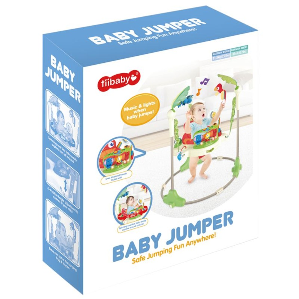 Tiibaby - Baby Jumper Chair with Music & Lights - Green
