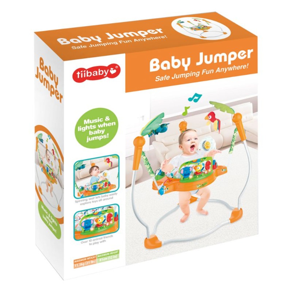 Tiibaby - Baby Jumper with Music & Lights - Orange