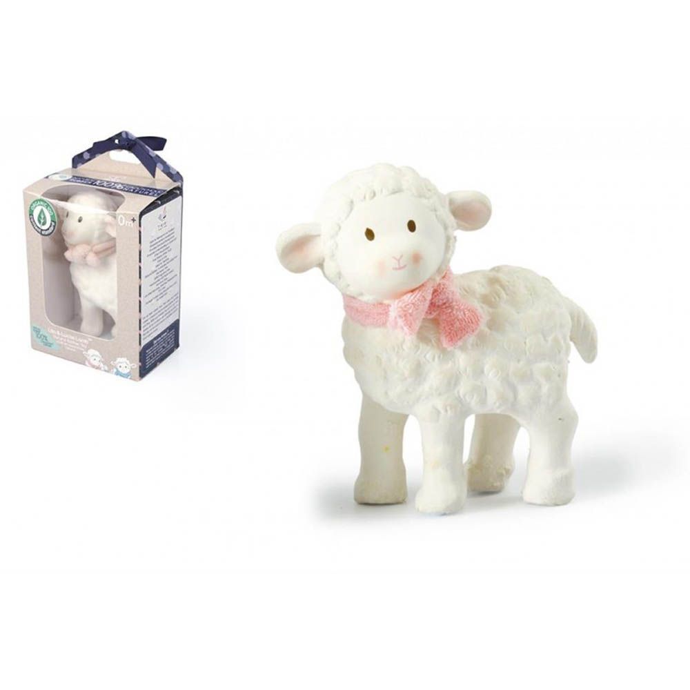 Tikiri - Lila & Lucas Lamb Collection Lila Rubber Toy Pink