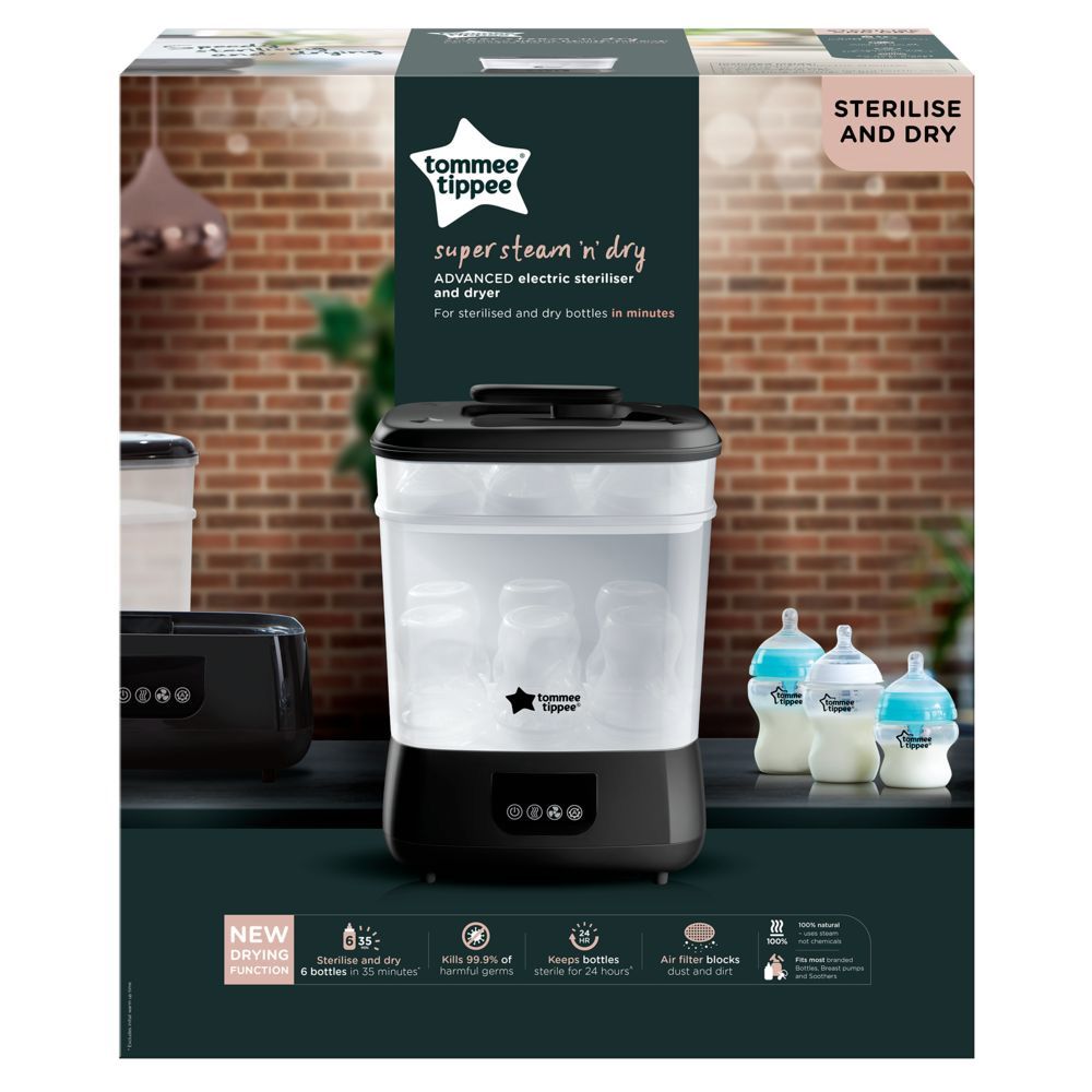 Tommee Tippee - Advanced Electric Steam Steriliser Dryer - Black