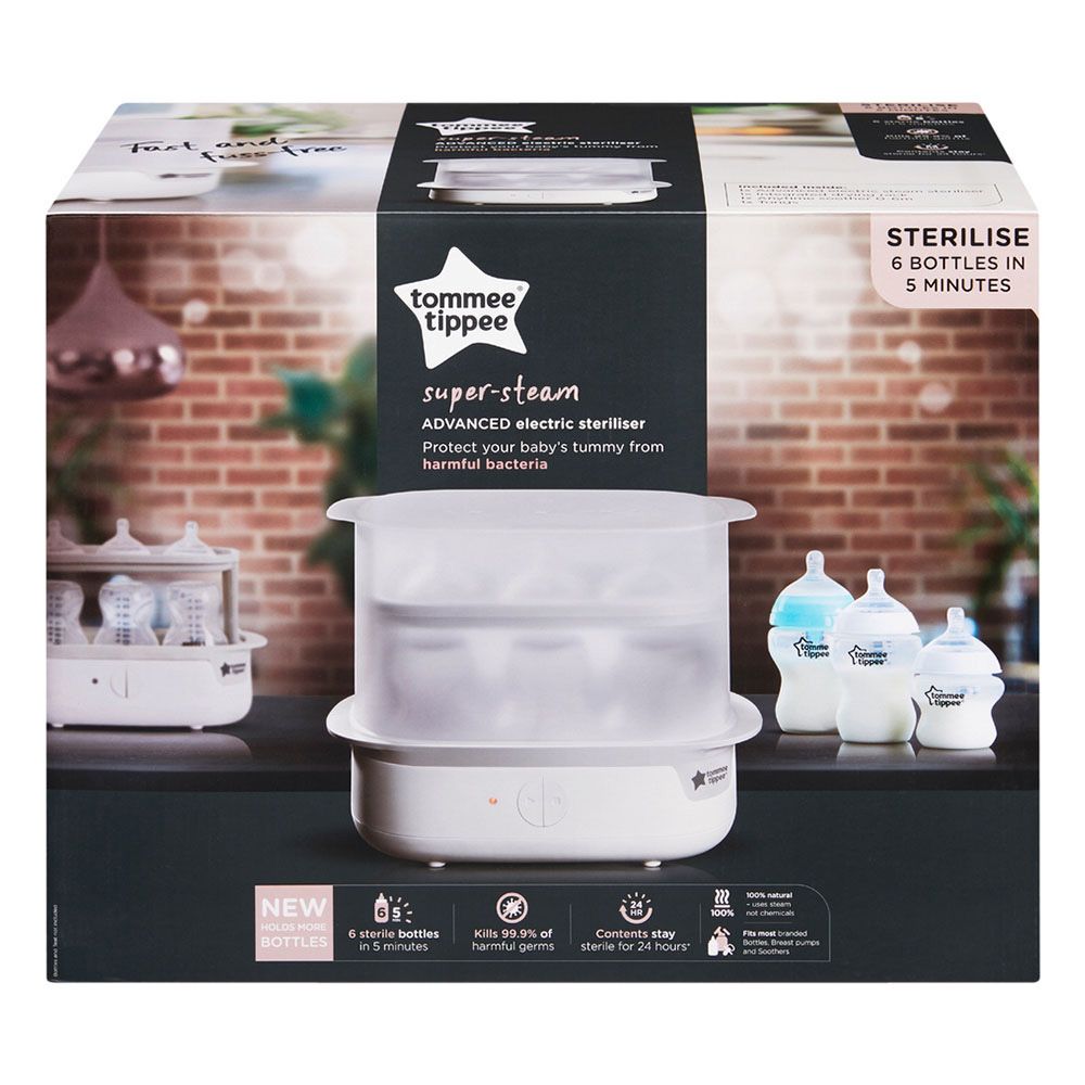 Tommee Tippee - Advanced Steam Electric Steriliser for Baby Bottles - White