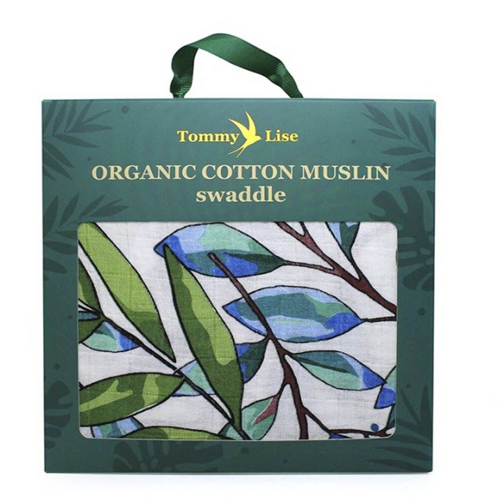 Tommy Lise - Muslin Swaddle Suitable For New Born - Dancing Shrub - 120 X 120cm