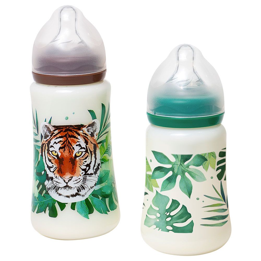 Tommy Lise - Wide Neck Set Of Baby Bottles - Wild And Free - 250ml,360ml