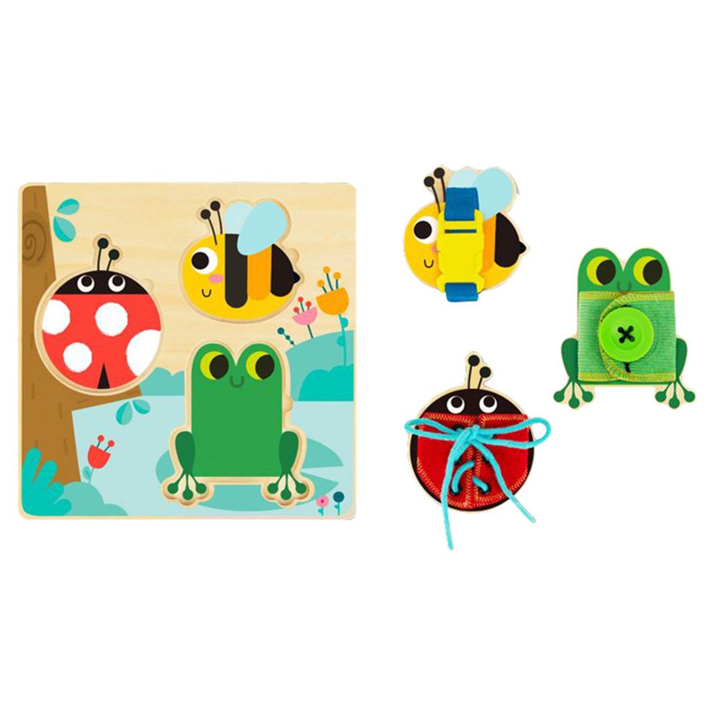 Tooky Toy - Wooden Basic Skills Board - 5 pcs