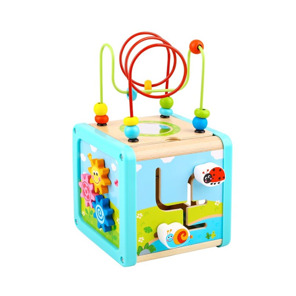 Tooky Toy - Wooden Cube Garden Animals - 6 pcs