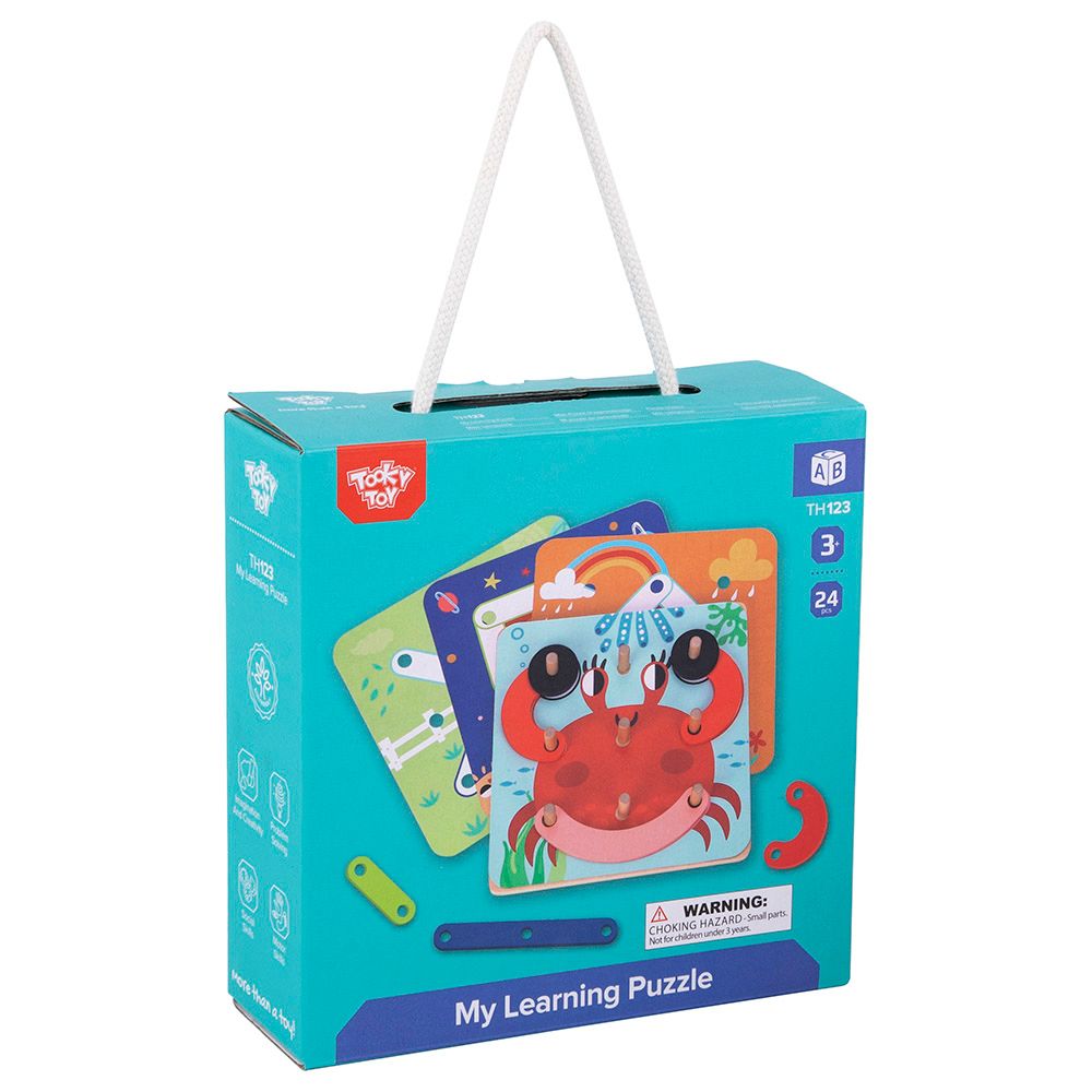 Tooky Toy - Wooden My Learning Puzzle - 24 pcs