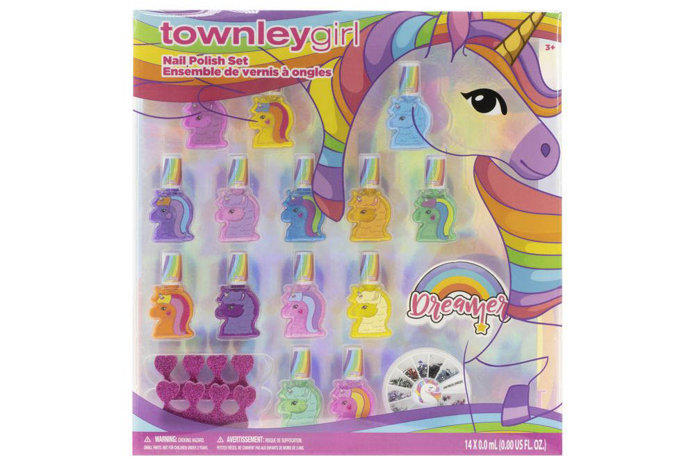 Townley Girl - 15pk Nail Polish Set With Nail Gem Wheel and Toe Spacers
