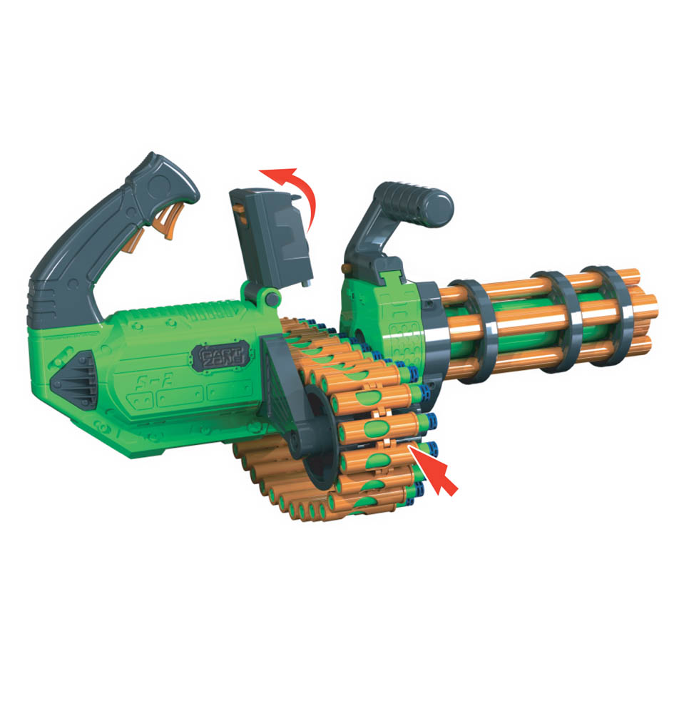 Toypro - Dart Zone-V-Twin Motorized Gatling Belt Blaster
