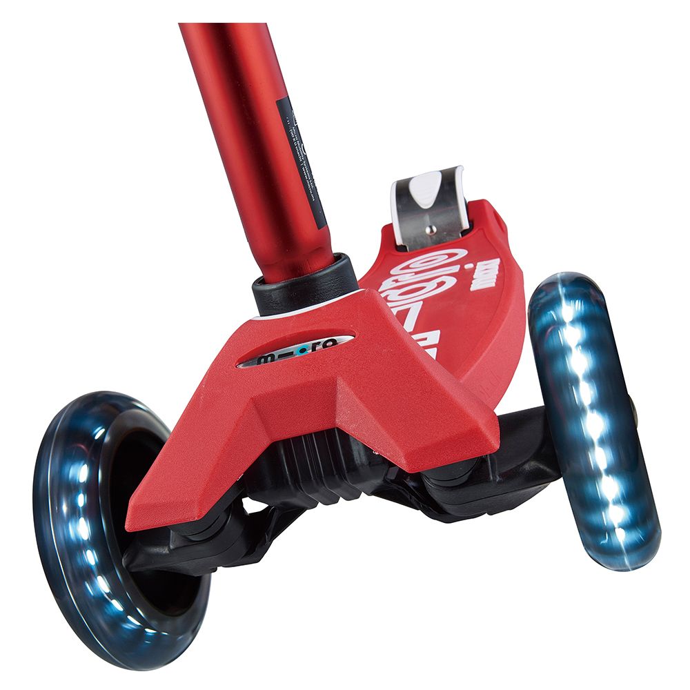 Micro - Maxi Deluxe Scooter For Kids - with LED - Red