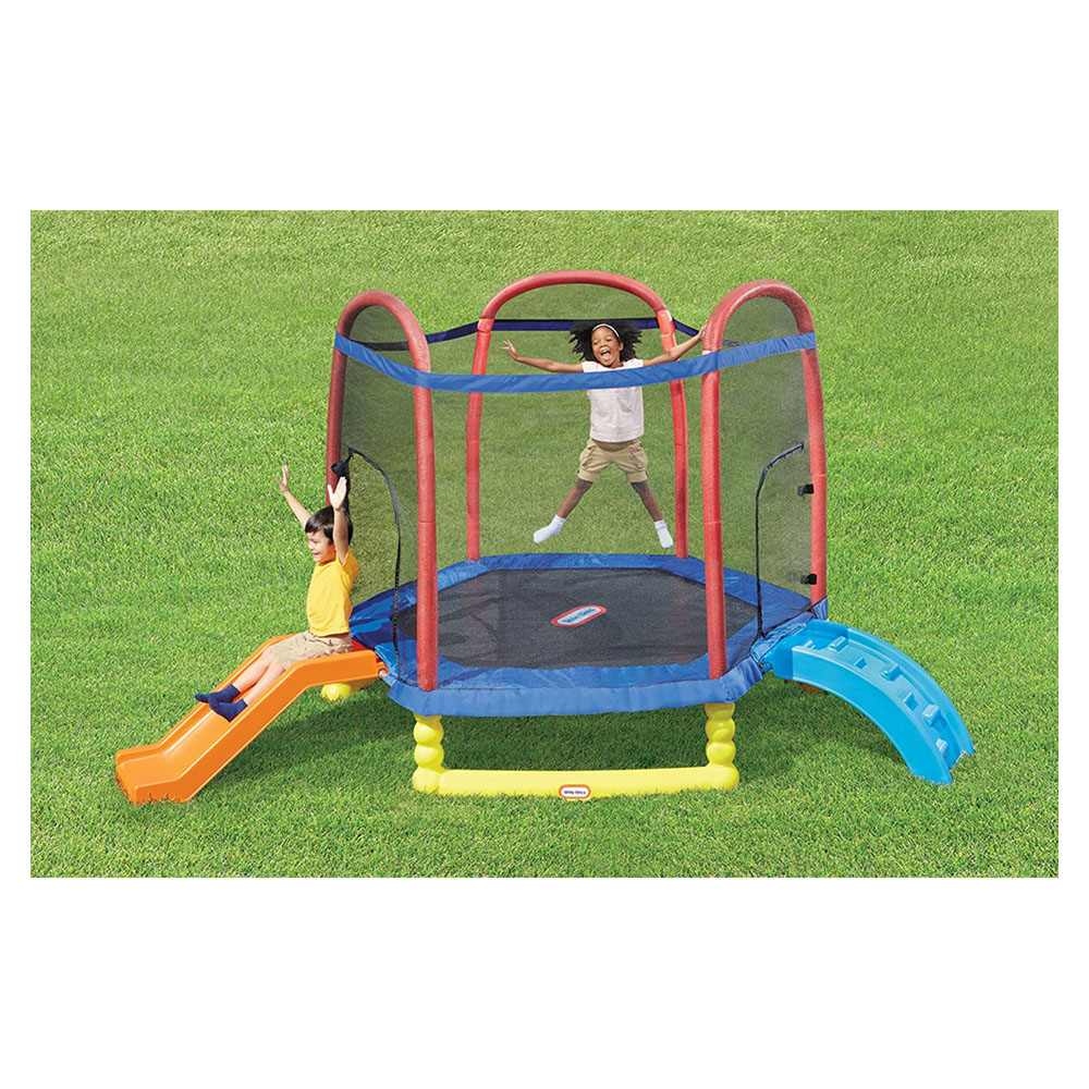 Little tikes climb n slide trampoline discount