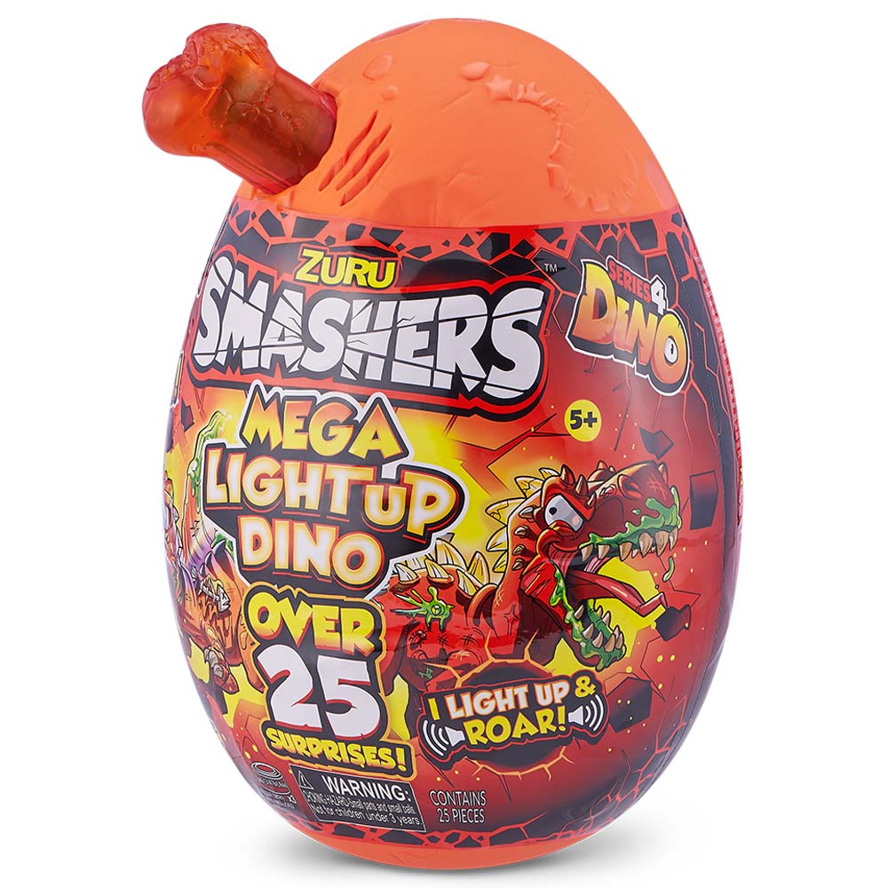 Smashers - Epic Egg Mega Light-Up Dino, Dinosaur Toy, 25 surprises