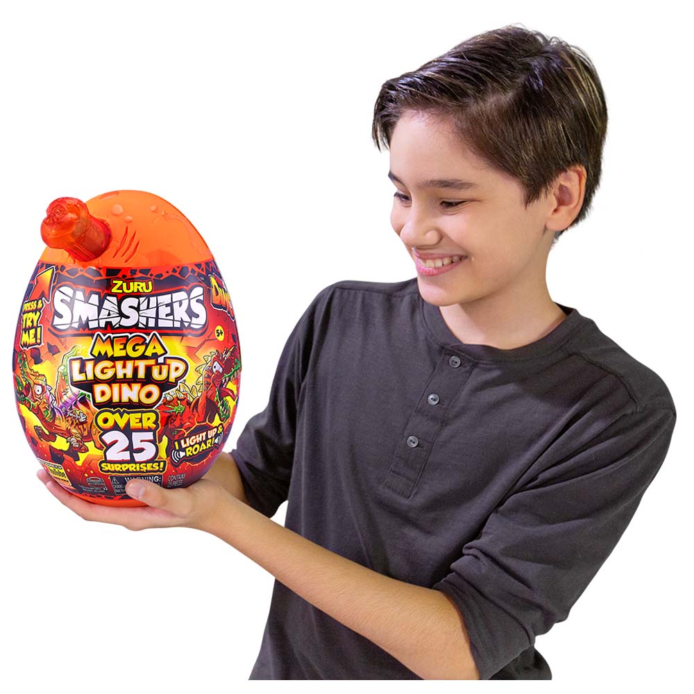 Smashers - Epic Egg Mega Light-Up Dino, Dinosaur Toy, 25 surprises