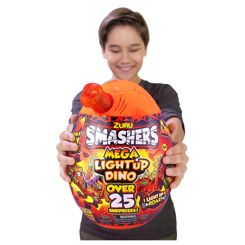 Smashers - Epic Egg Mega Light-Up Dino, Dinosaur Toy, 25 surprises