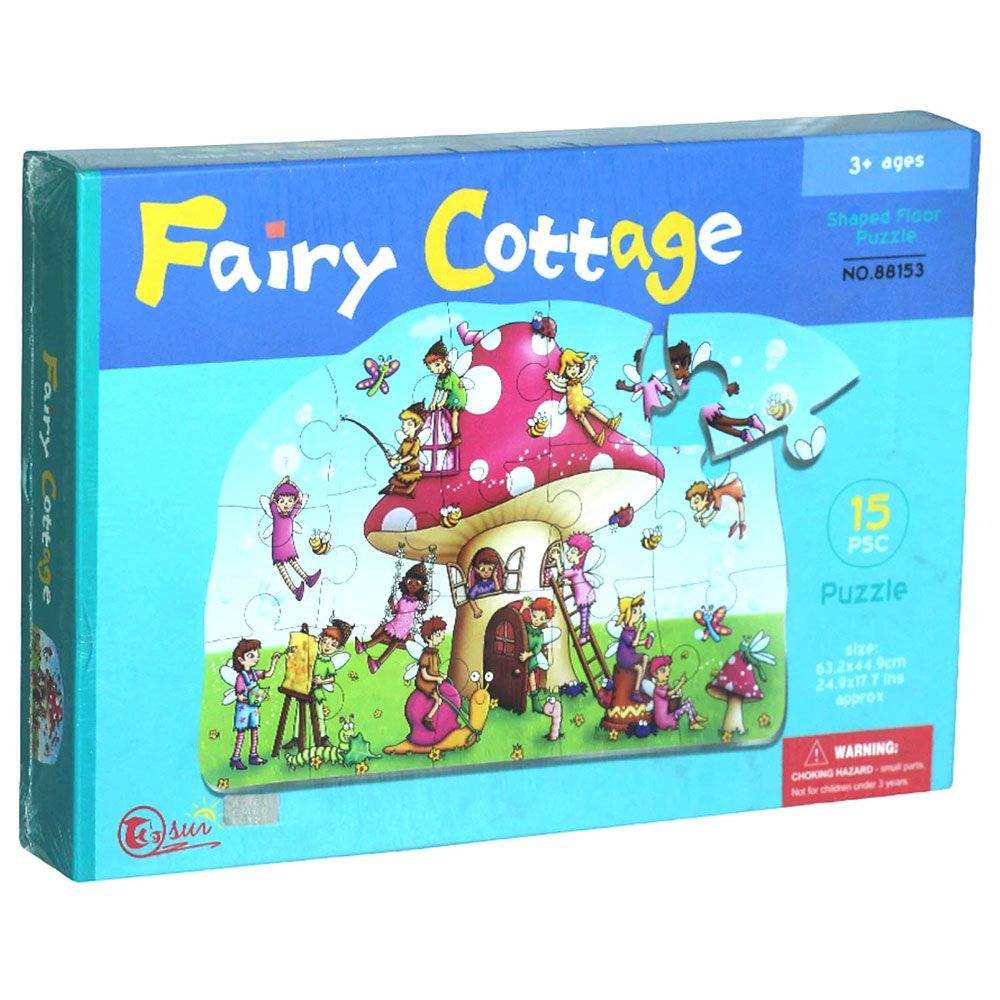 Tu Sun - Fairy Cottage Shaped Floor Puzzle 15 Pieces