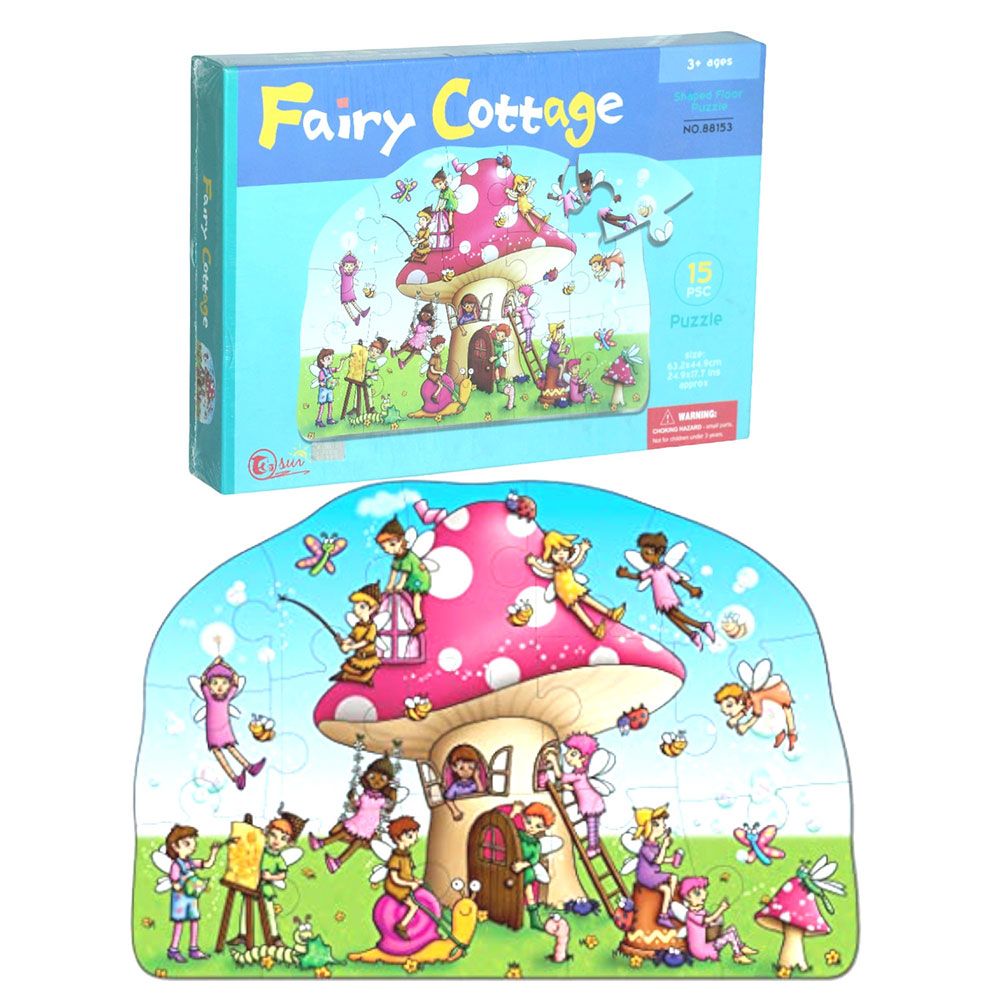 Tu Sun - Fairy Cottage Shaped Floor Puzzle 15 Pieces