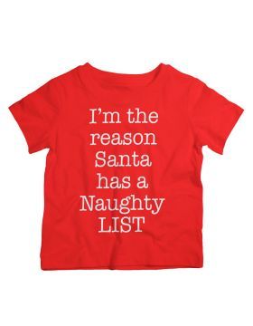 Twinkle Hands - I am The Reason Santa Has a Naughty List - Christmas Tshirt - Red