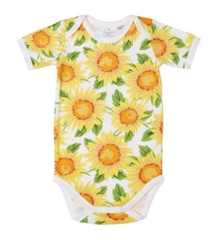 Two Tykes Short Sleeve Sunflower Baby Suit