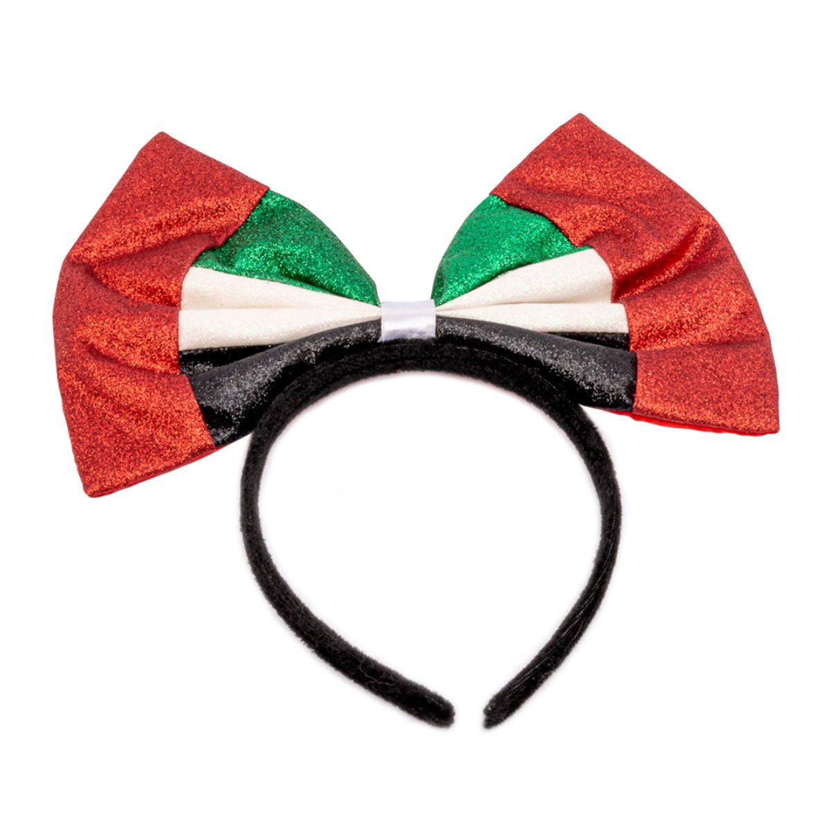 UAE Jumbo Bow Headband - Glitter 8in x 9in
