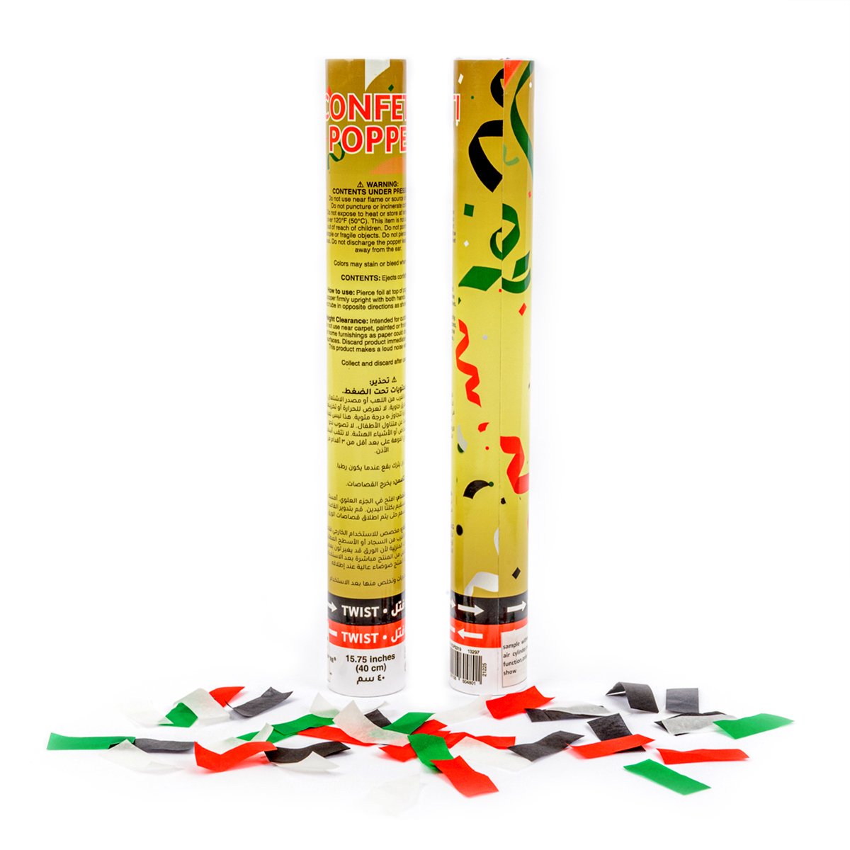 UAE Large Confetti Poppers 40cm x 5cm
