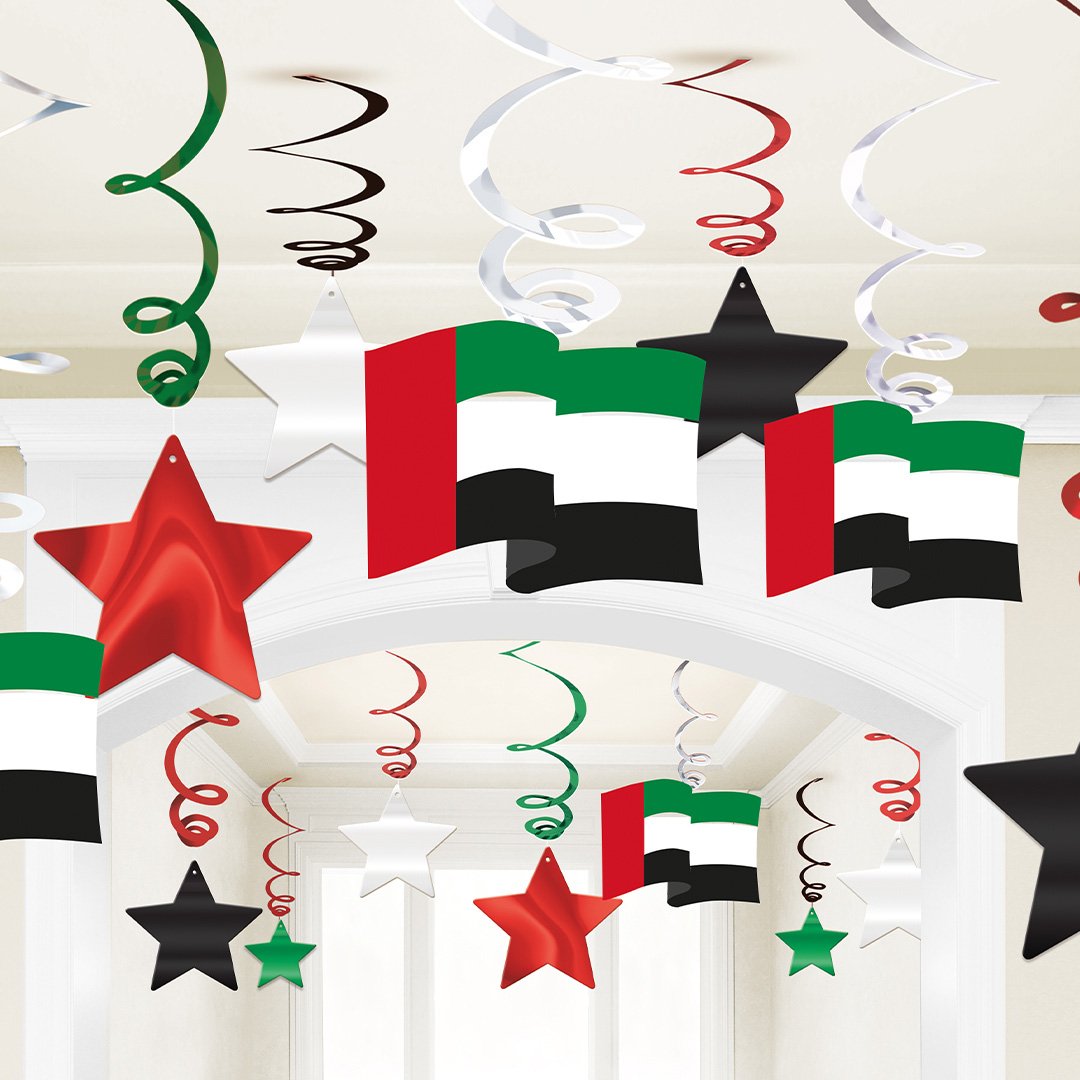 UAE Swirl Decorations Pack 20pcs