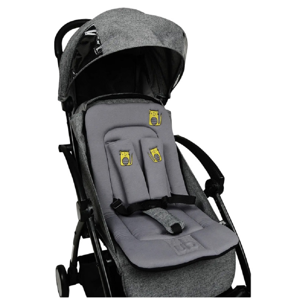 Ubeybi Stroller Cushion Set - Black / Gray