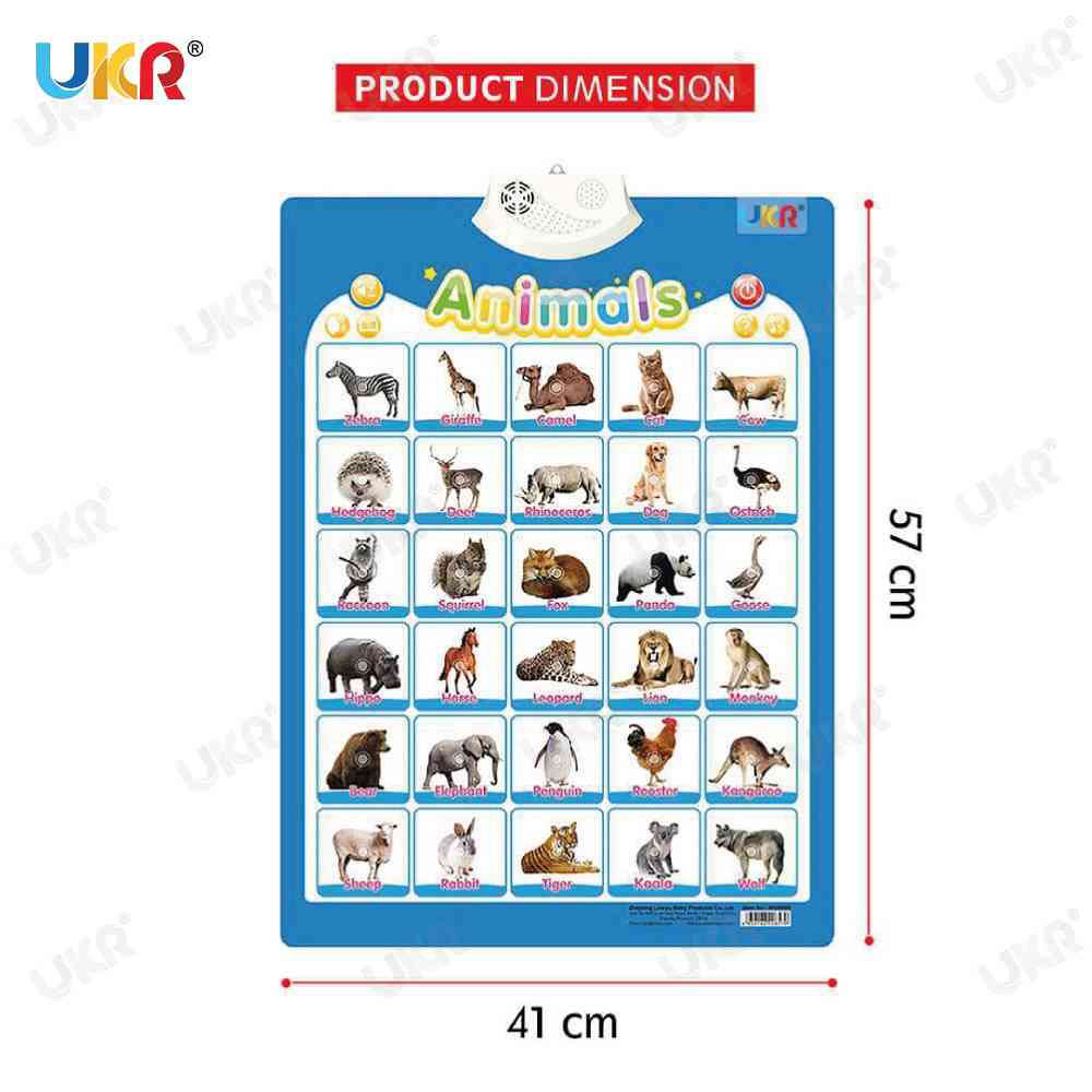 UKR - Animal Interactive Poster - Blue