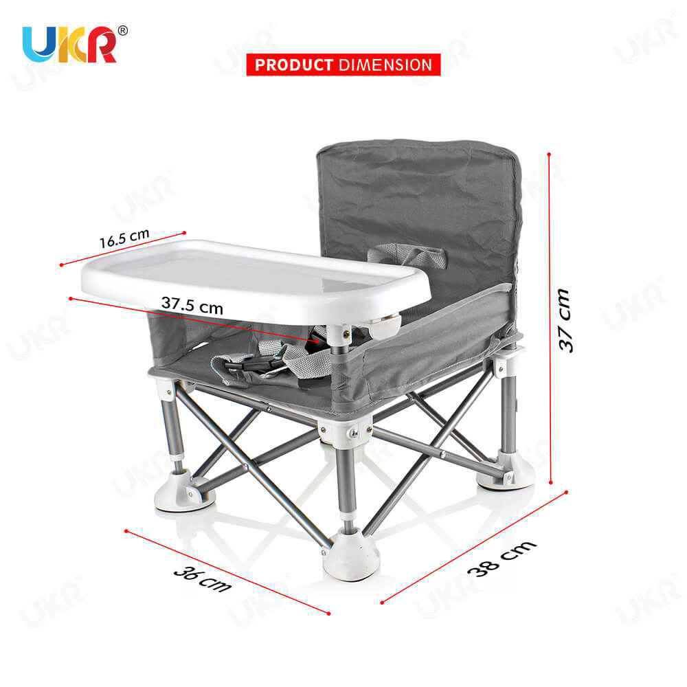 UKR - Baby Chair Folable With Bag - Gray