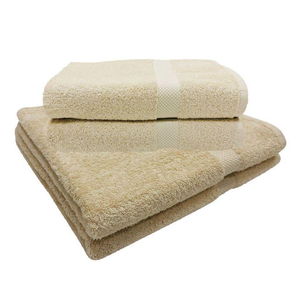 BYFT - Gardenia - 2 Bath Towels And 2 Hand Towels - Beige