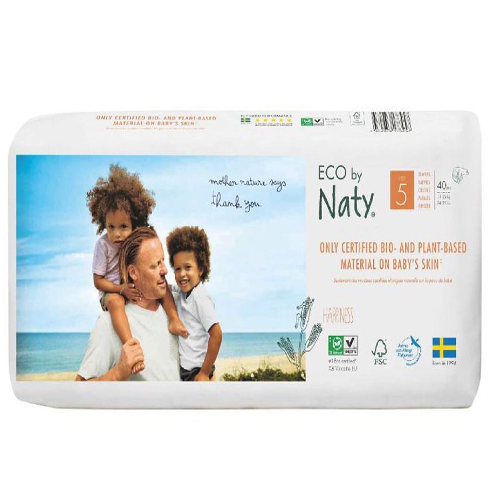 Naty - Diapers Size 5, 11-25 kg - 40 Pcs