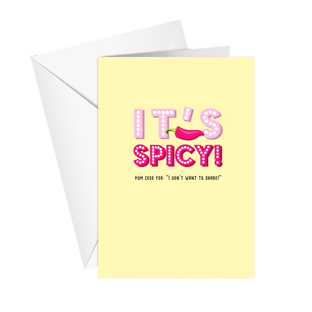 SharetheLove - Mother's Day Greeting Card - It's Spicy Mum Code
