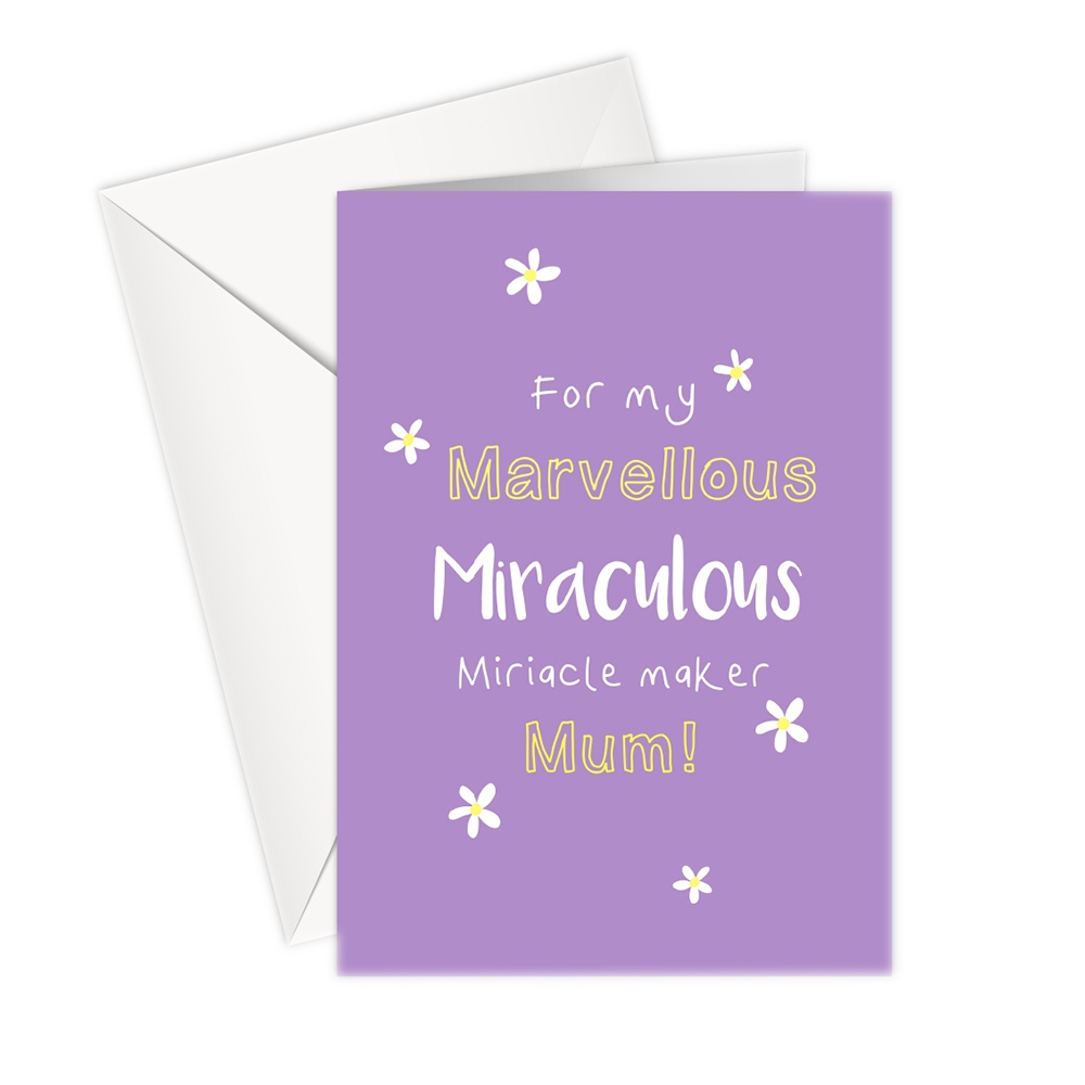 SharetheLove - Mother's Day Greeting Card - For My Marvellous Mum 