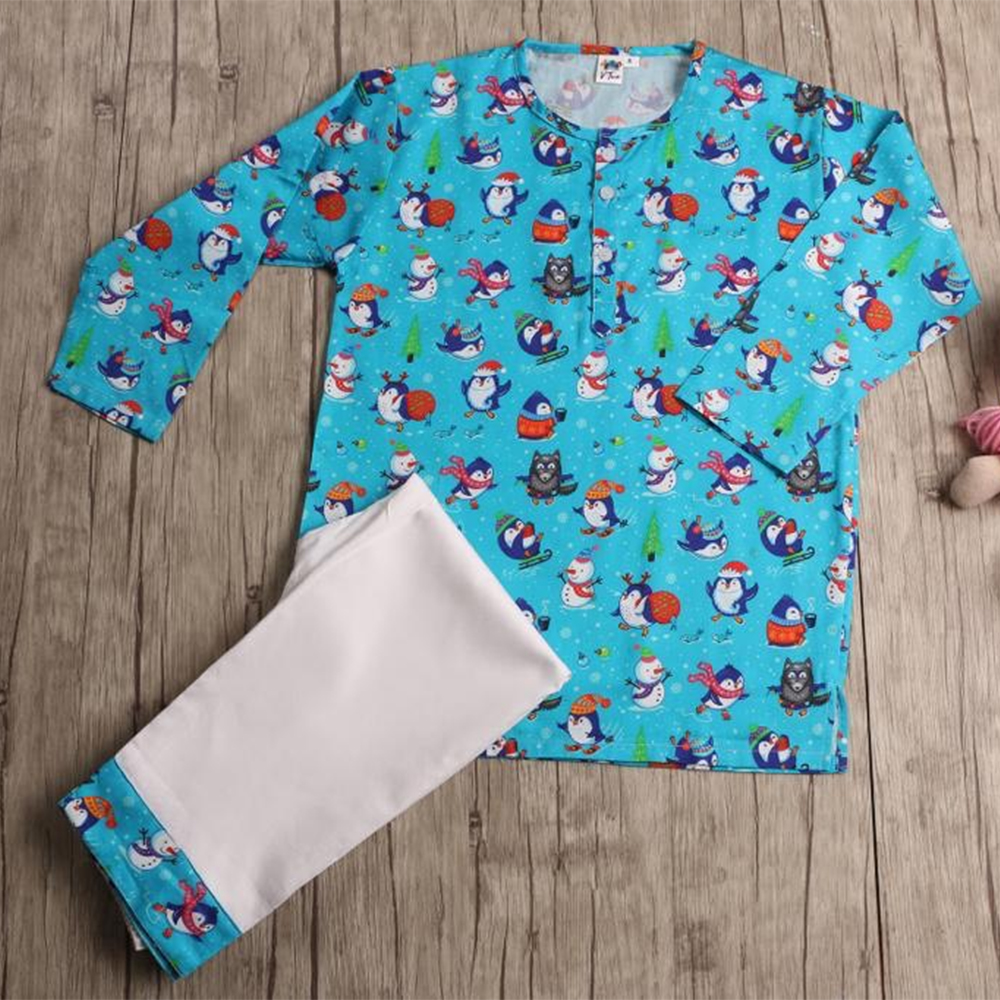 Vtwo - Cotton Nightsuits - Penguin (5 to 6yrs)