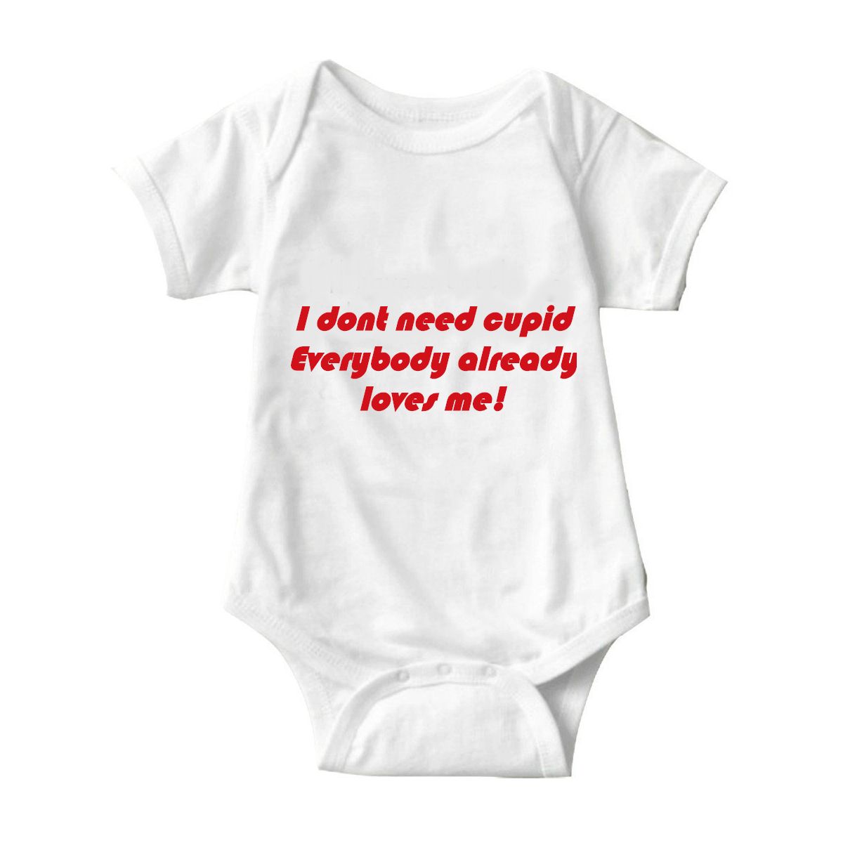I Don't Need Cupid Valentine White Onesie & Tutu Set Optional