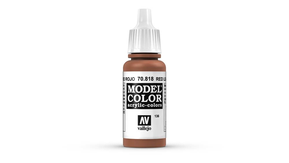Vallejo - 70.818 Model Color Paint 17ml - Red Leather