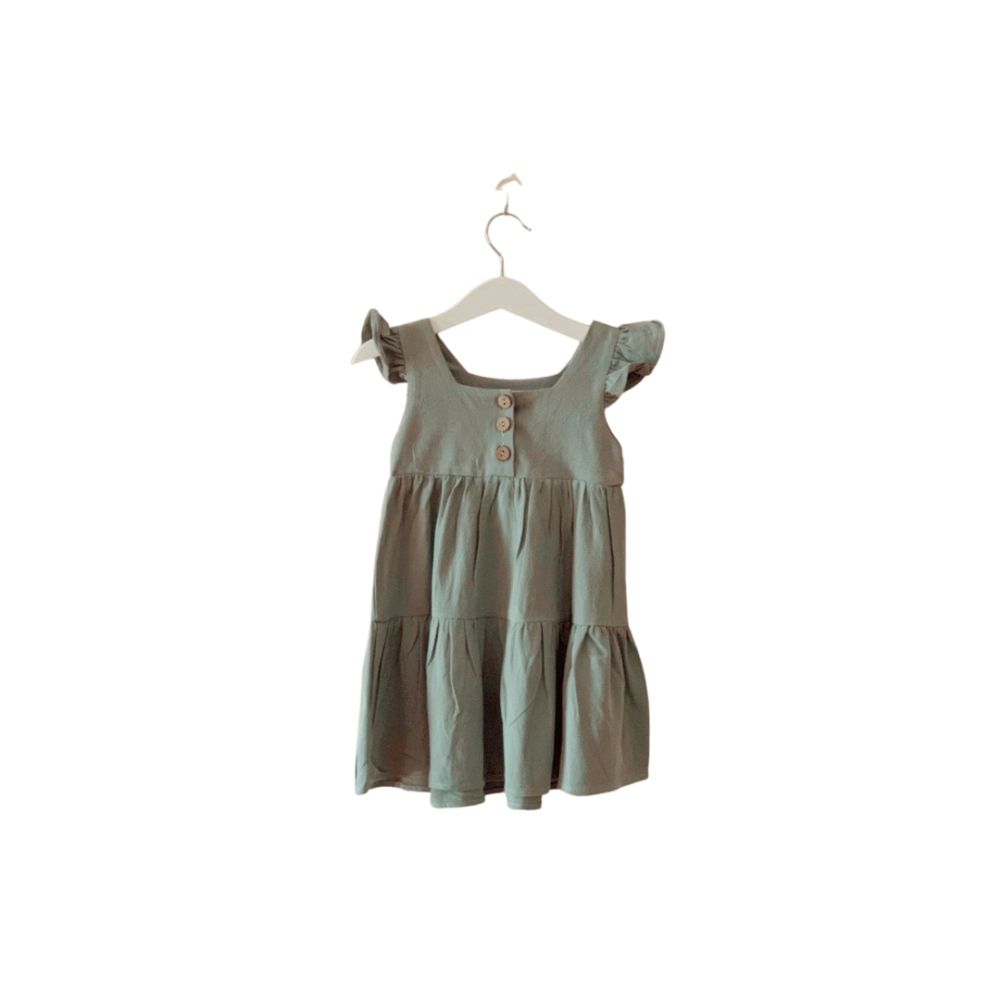 Vanya's Closet - Emilia Dress - Olive - 4 Years