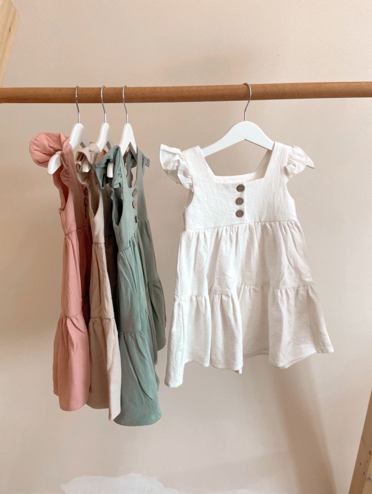 Vanya's Closet - Emilia Dress - Olive - 4 Years