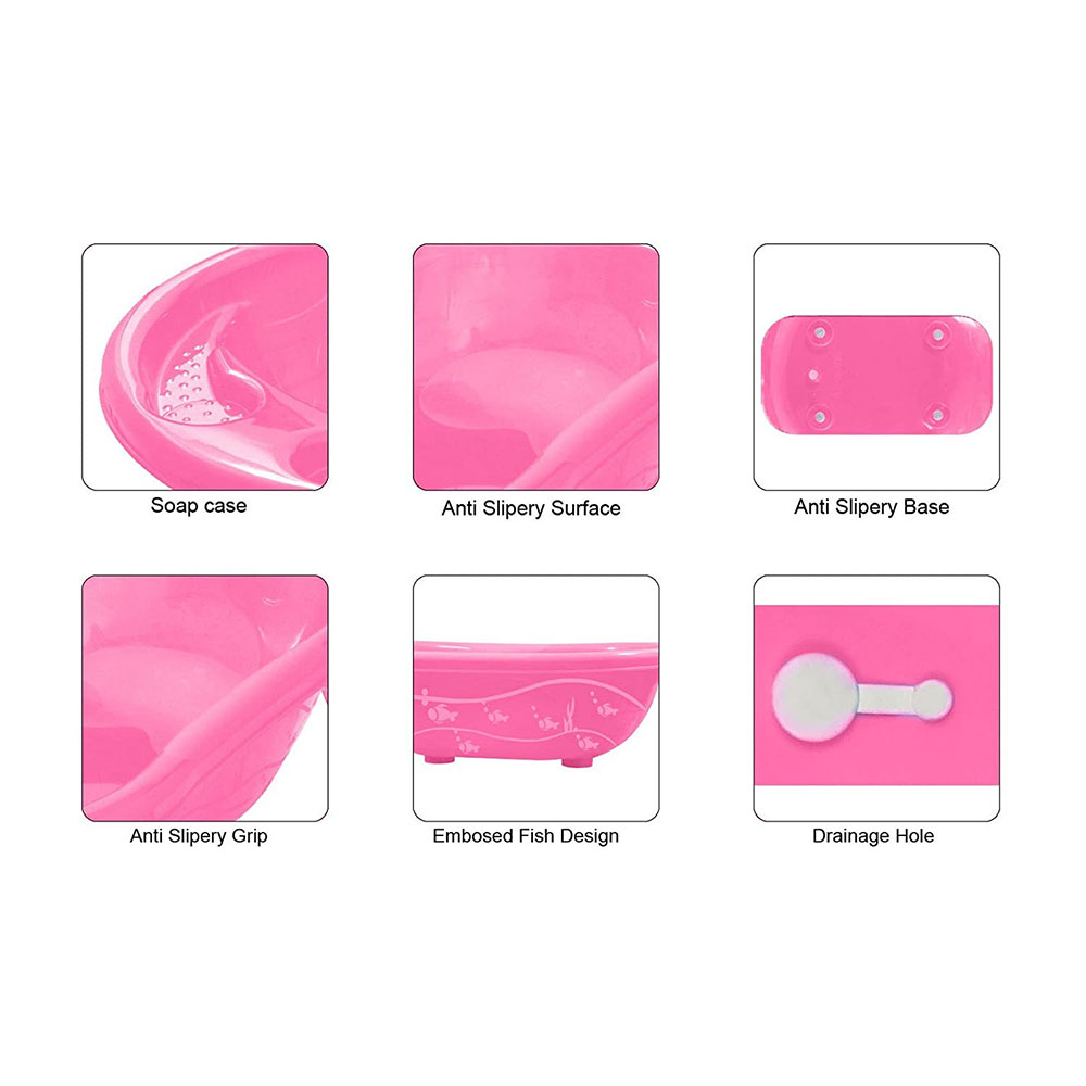 SunBaby - Plastic Bathtub w/ Bath Seat Sling - Pink