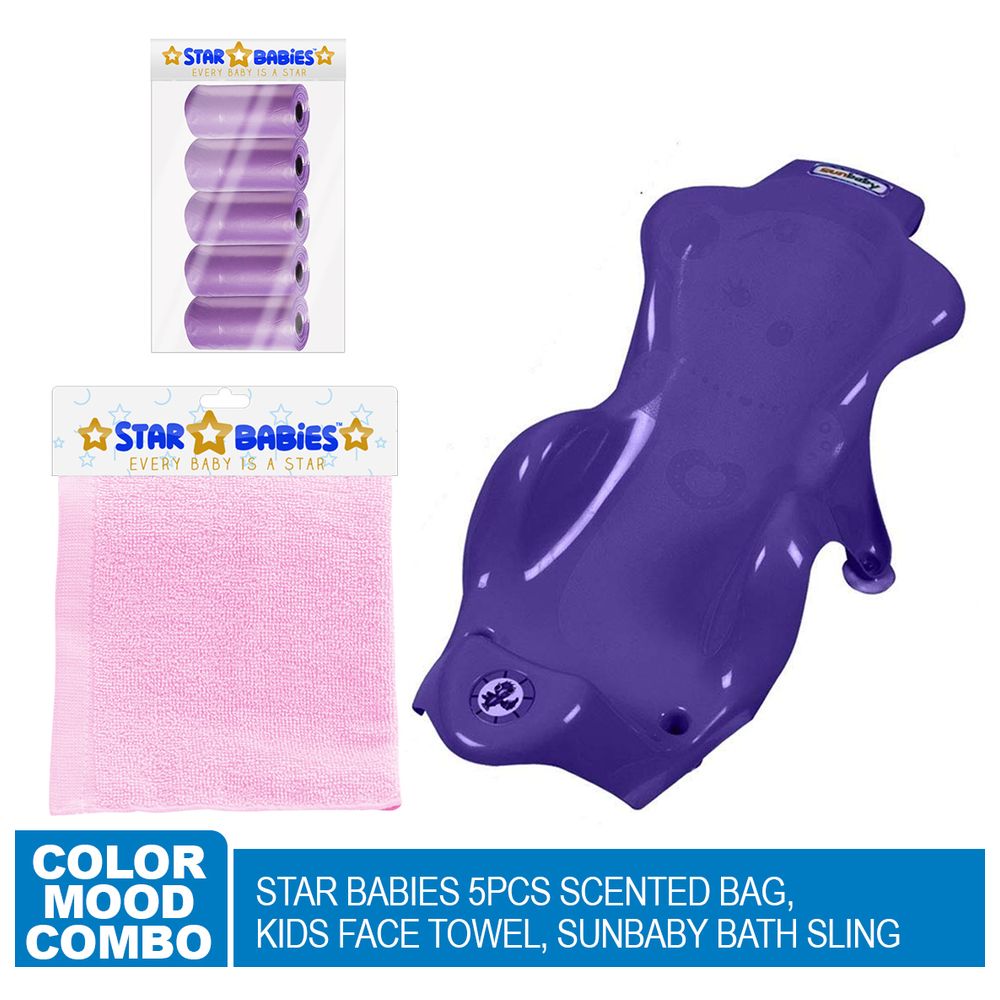 Star Babies - Scented Bag, Baby Bath Sling, Towel - Lavender